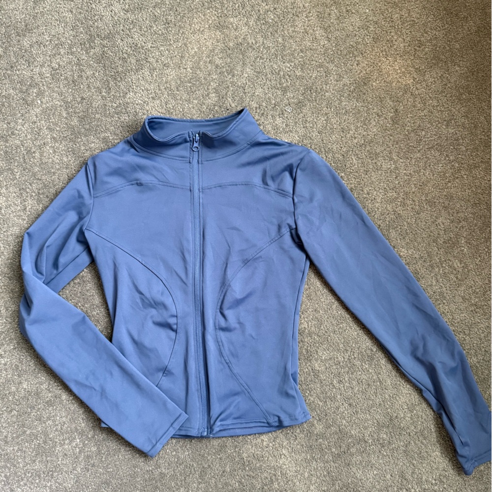 SHEIN Light Blue Zip-Up Jacket